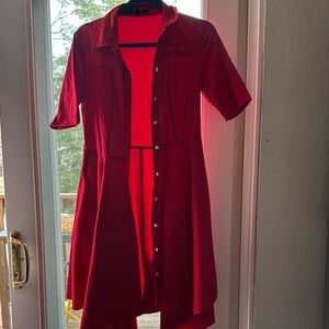 Badgley Mischka Red High Low Dress